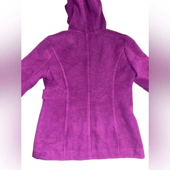 Covington womens sz medium purple full zip peacoat w adjustable plush lined hood - Picture 3 of 9
